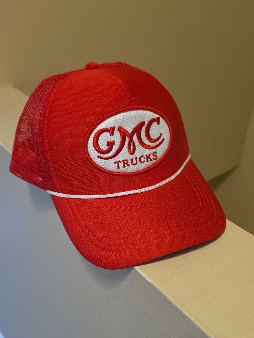 GMC vintage Red Mesh Trucker Cap